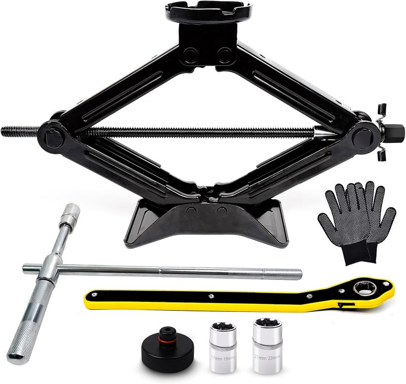 BCJCLTS Car Jack for Tesla Model 3/S/X/Y,Scissor Jack Kit,Car Scissor Jack for Tesla 2.5 Ton, with Upgraded Cross Wrench Kit, Tesla Specific Jack Pads,Storage Bag. (Tesla 2.5T) - Image 1